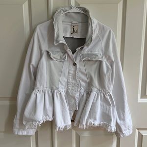 Jakett New York. Leather and Denim S